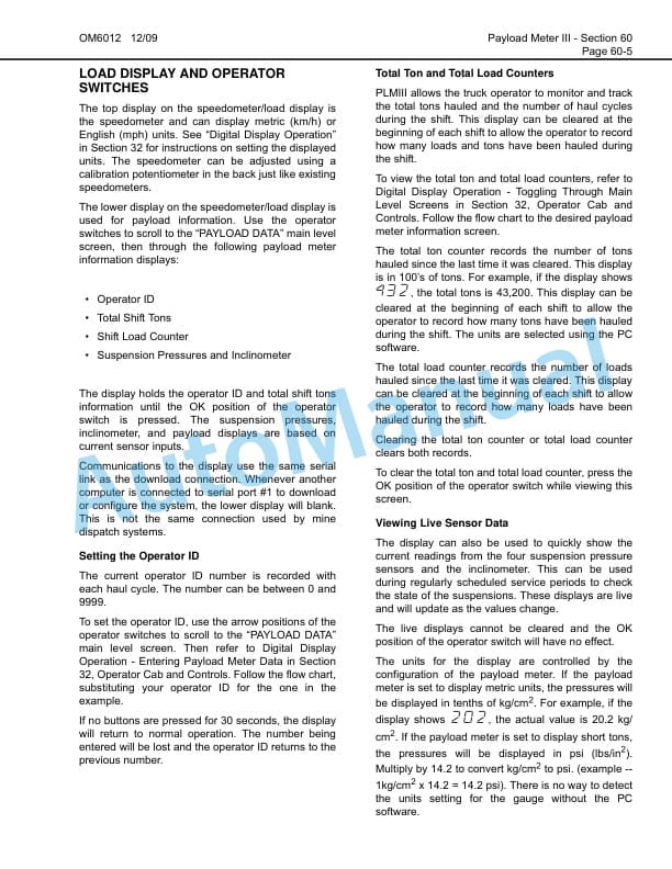 Komatsu 960E-1K Dump Truck Operation and Maintenance Manual CEAM022100 5 Komatsu 960E-1K Dump Truck Operation and Maintenance Manual CEAM022100 - Image 5
