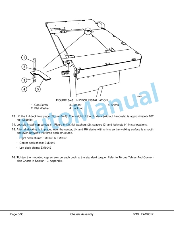 Alternative view of Komatsu 960E-2 Dump Truck Field Assembly Instruction CEAW007303