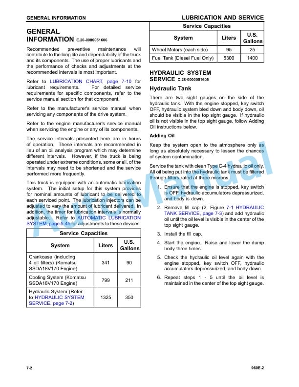 Komatsu 960E-2 Dump Truck Operation and Maintenance Manual CEAM026102 5 Komatsu 960E-2 Dump Truck Operation and Maintenance Manual CEAM026102 - Image 5