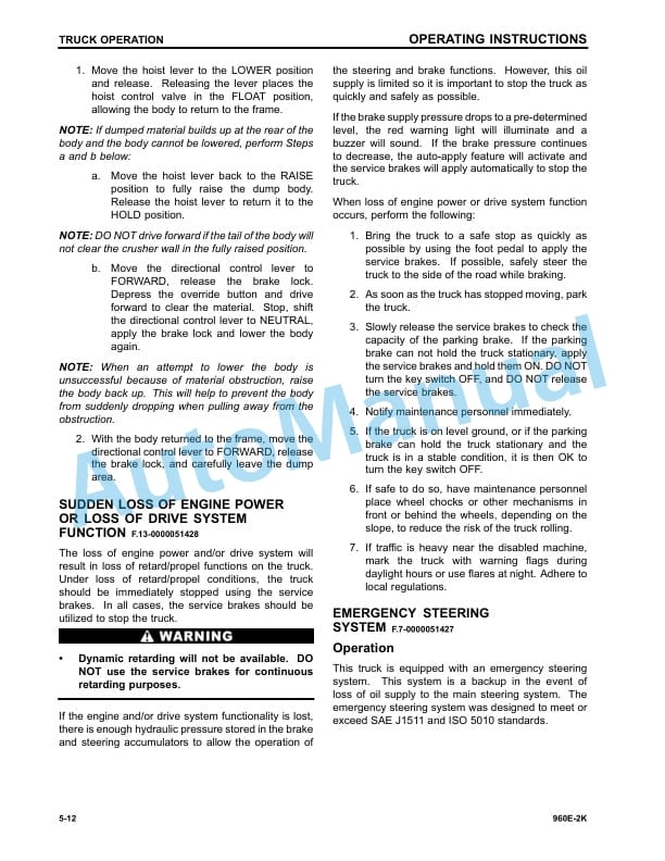 Komatsu 960E-2K Dump Truck Operation and Maintenance Manual CEAM026402 3 Komatsu 960E-2K Dump Truck Operation and Maintenance Manual CEAM026402 - Image 3