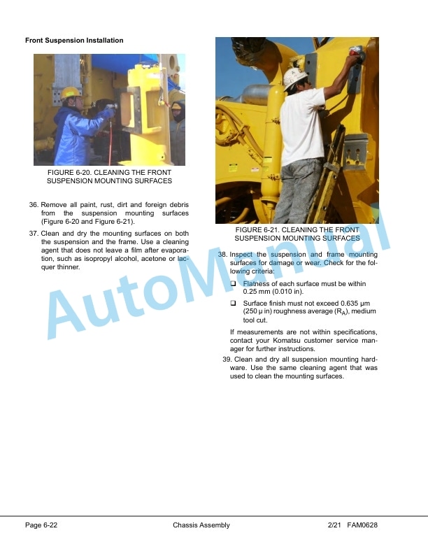 Alternative view of Komatsu 960E-2KT Dump Truck Field Assembly Instruction CEAW006511