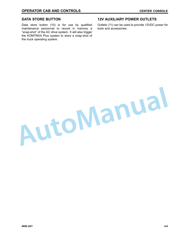 Komatsu 960E-2KT Dump Truck Operation and Maintenance Manual CEAM028202 4 Komatsu 960E-2KT Dump Truck Operation and Maintenance Manual CEAM028202 - Image 4