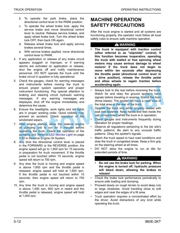Komatsu 960E-2KT Dump Truck Operation and Maintenance Manual CEAM028204 3 Komatsu 960E-2KT Dump Truck Operation and Maintenance Manual CEAM028204 - Image 3