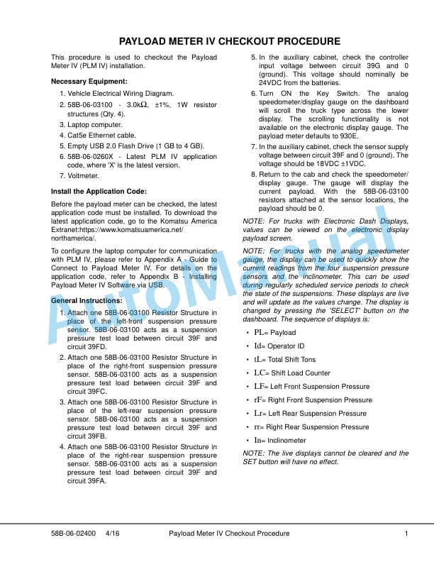 Komatsu 980E-4 Dump Truck Field Assembly Instruction CEAW008103 5 Komatsu 980E-4 Dump Truck Field Assembly Instruction CEAW008103 - Image 5