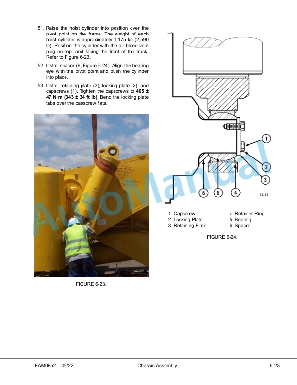 Alternative view of Komatsu 980E-4 Dump Truck Field Assembly Instruction CEAW011103