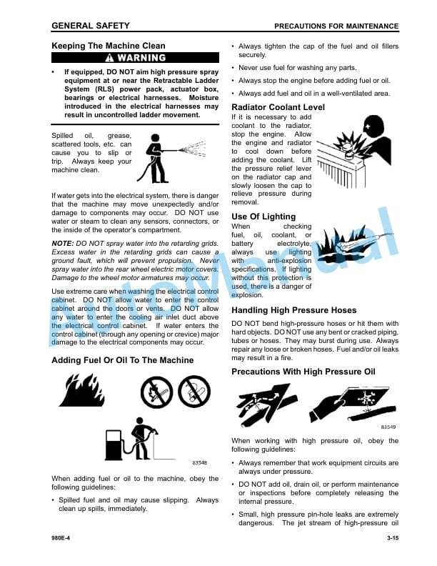 Alternative view of Komatsu 980E-4 Dump Truck Operation and Maintenance Manual CEAM032500