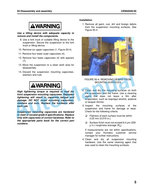 Komatsu 980E-4 Dump Truck Shop Manual CEBM031601 5 Komatsu 980E-4 Dump Truck Shop Manual CEBM031601 - Image 5