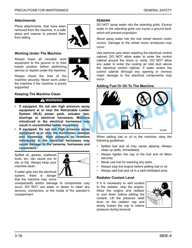 Alternative view of Komatsu 980E-4 Electric Dump Truck Operation and Maintenance Manual CEAM032506