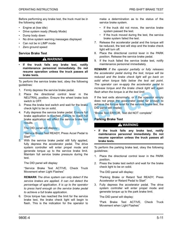 Komatsu 980E-4 Electric Dump Truck Operation and Maintenance Manual CEAM032506 3 Komatsu 980E-4 Electric Dump Truck Operation and Maintenance Manual CEAM032506 - Image 3