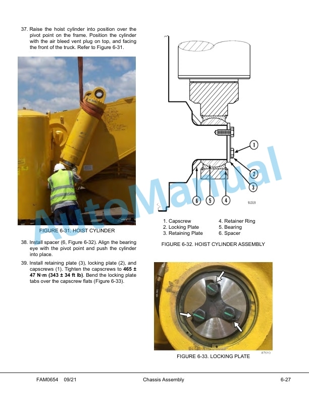 Alternative view of Komatsu 980E-5 Dump Truck Field Assembly Instruction CEAW013301
