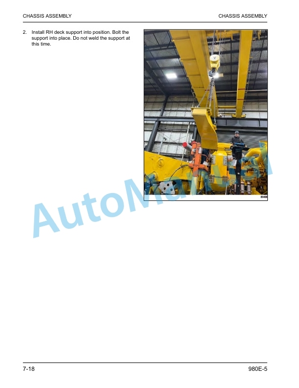 Alternative view of Komatsu 980E-5 Dump Truck Field Assembly Instruction CEAW013503