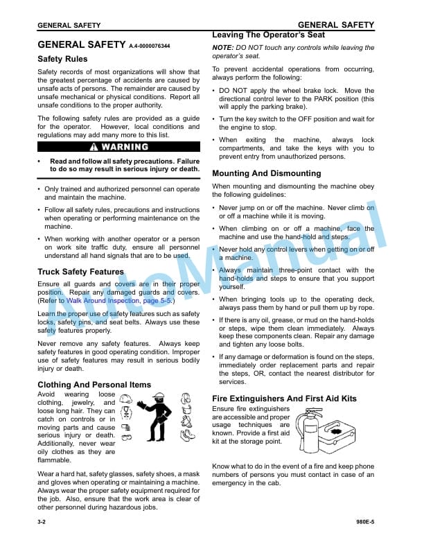 Alternative view of Komatsu 980E-5 Dump Truck Operation and Maintenance Manual CEAM033902