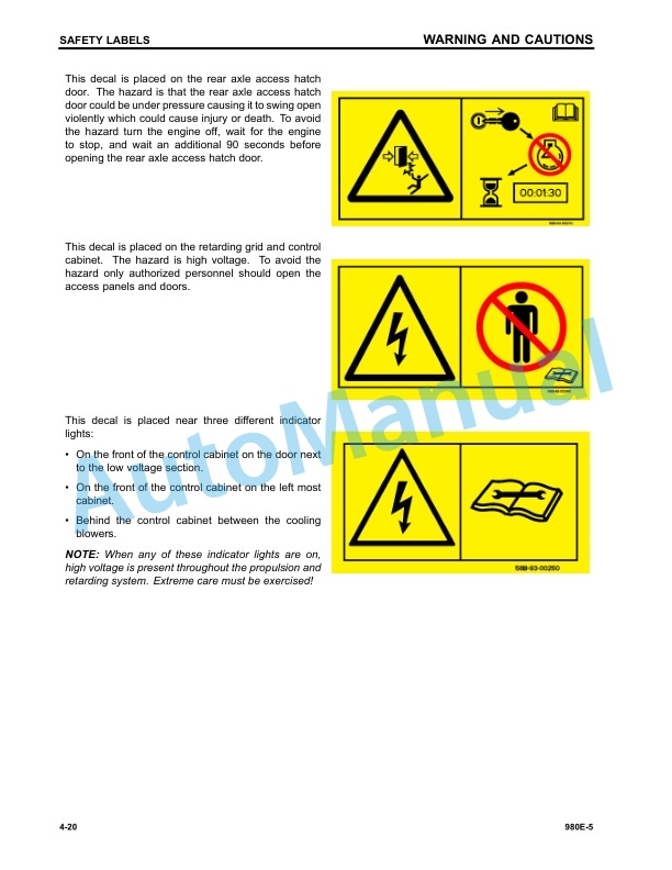 Komatsu 980E-5 Dump Truck Operation and Maintenance Manual CEAM033902 3 Komatsu 980E-5 Dump Truck Operation and Maintenance Manual CEAM033902 - Image 3
