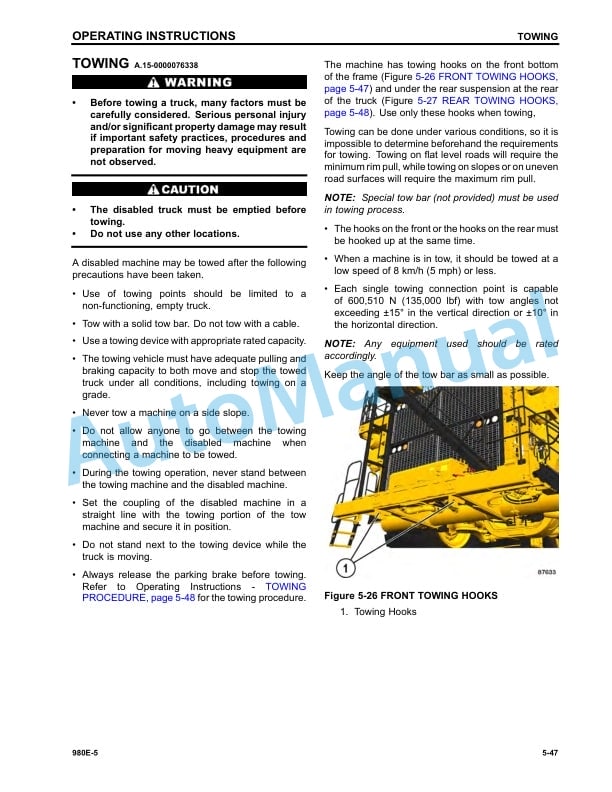 Komatsu 980E-5 Dump Truck Operation and Maintenance Manual CEAM033902 4 Komatsu 980E-5 Dump Truck Operation and Maintenance Manual CEAM033902 - Image 4