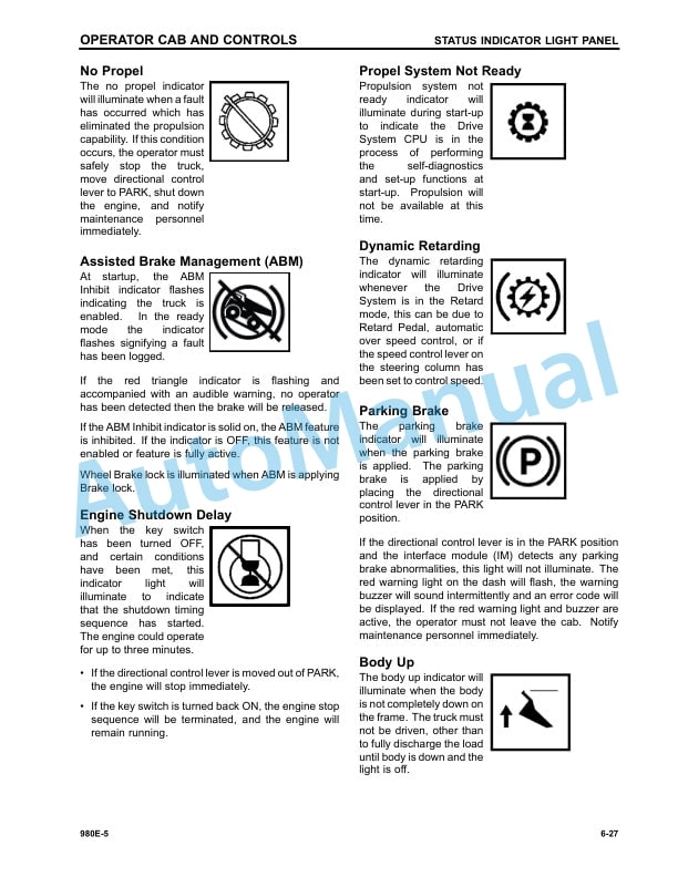 Komatsu 980E-5 Dump Truck Operation and Maintenance Manual CEAM033902 5 Komatsu 980E-5 Dump Truck Operation and Maintenance Manual CEAM033902 - Image 5