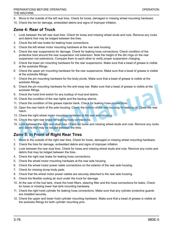 Komatsu 980E-5 Dump Truck Operation and Maintenance Manual CEAM035603 4 Komatsu 980E-5 Dump Truck Operation and Maintenance Manual CEAM035603 - Image 4