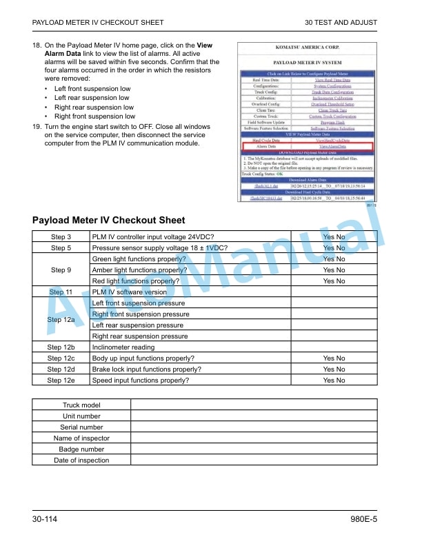 Komatsu 980E-5 Dump Truck Shop Manual CEBM033009 2 Komatsu 980E-5 Dump Truck Shop Manual CEBM033009 - Image 2