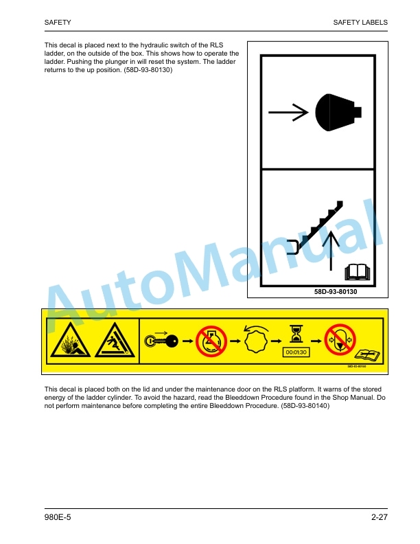 Alternative view of Komatsu 980E-5 Electric Dump Truck Operation and Maintenance Manual CEAM035902