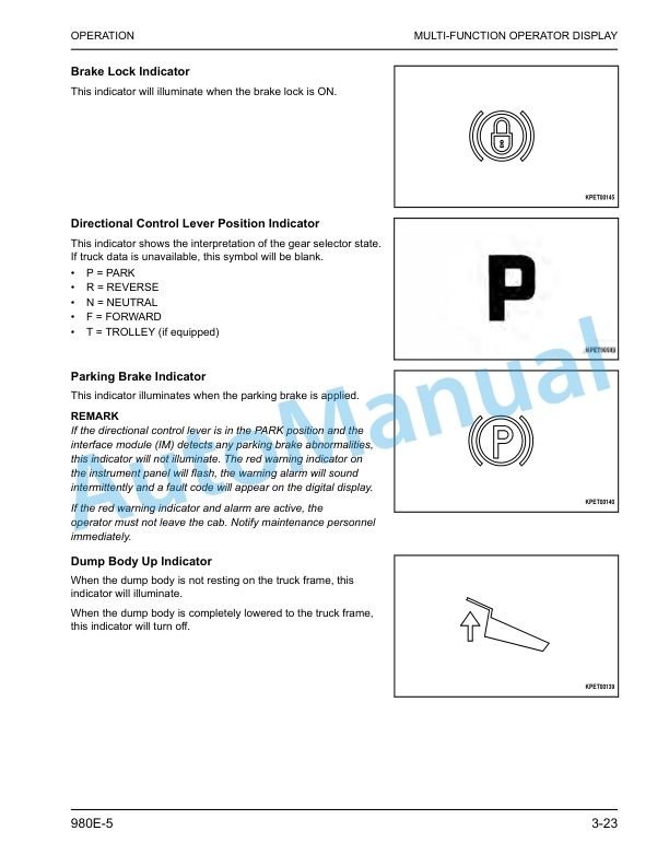 Komatsu 980E-5 Electric Dump Truck Operation and Maintenance Manual CEAM035902 3 Komatsu 980E-5 Electric Dump Truck Operation and Maintenance Manual CEAM035902 - Image 3