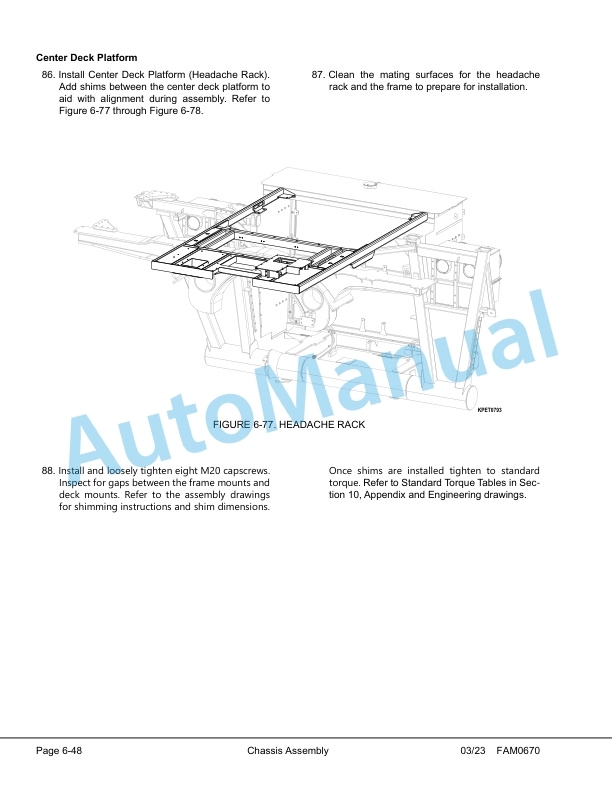 Alternative view of Komatsu 980E-5SE Dump Truck Field Assembly Instruction CEAW013601