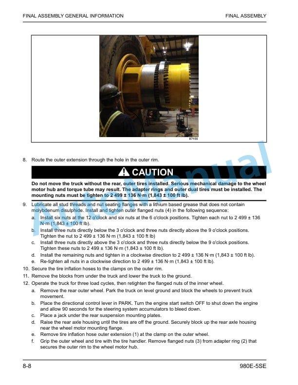 Komatsu 980E-5SE Dump Truck Field Assembly Instruction CEAW013603 3 Komatsu 980E-5SE Dump Truck Field Assembly Instruction CEAW013603 - Image 3