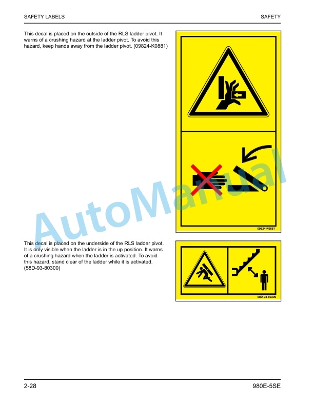 Alternative view of Komatsu 980E-5SE Dump Truck Operation and Maintenance Manual CEAM036201