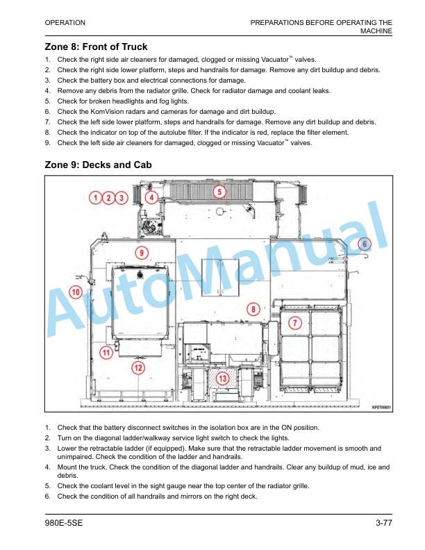 Komatsu 980E-5SE Dump Truck Operation and Maintenance Manual CEAM036201 4 Komatsu 980E-5SE Dump Truck Operation and Maintenance Manual CEAM036201 - Image 4