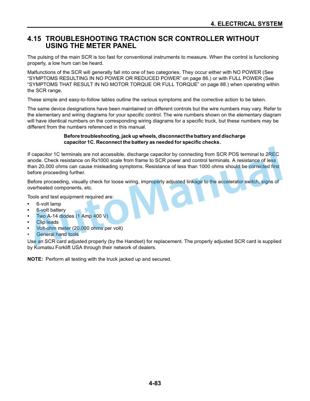 Komatsu ABX-7 Series Forklift Truck Service Manual SM118 4 Komatsu ABX-7 Series Forklift Truck Service Manual SM118 - Image 4
