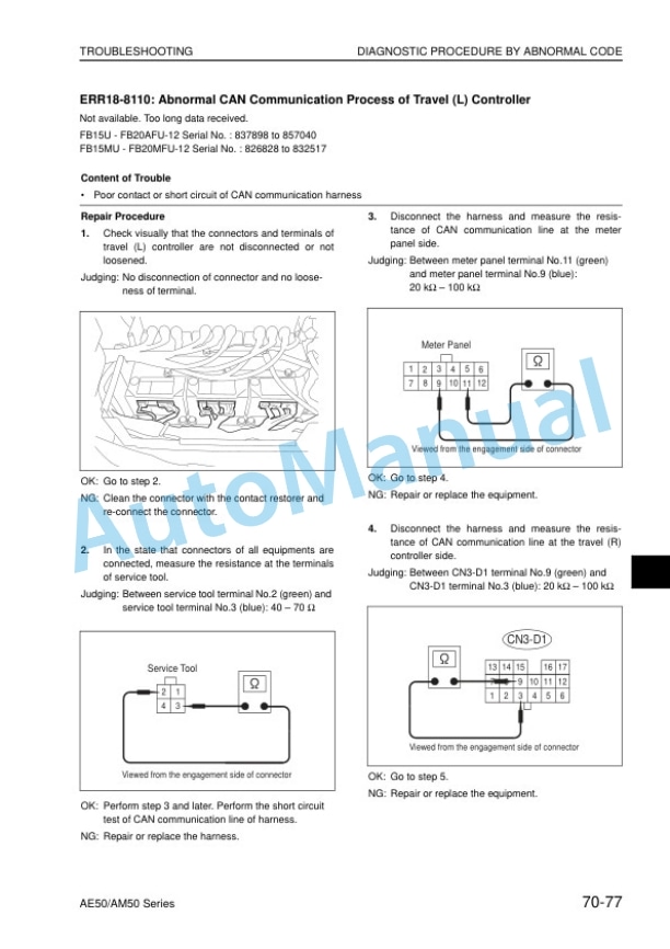 Komatsu AE50, AM50 Series Electric Lift Truck Shop Manual BBA12C1-04 4 Komatsu AE50, AM50 Series Electric Lift Truck Shop Manual BBA12C1-04 - Image 4