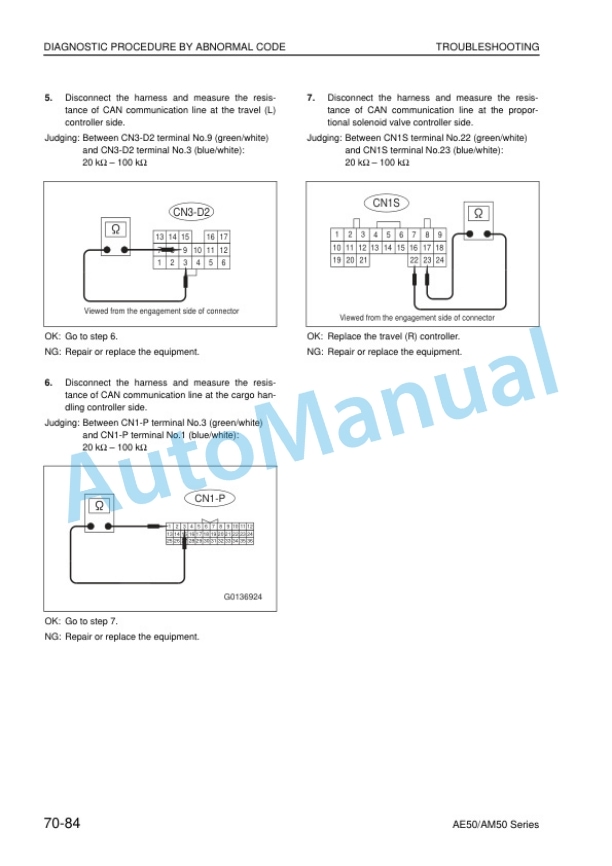 Komatsu AE50, AM50 Series Forklift Truck Shop Manual BBA12E1-11 4 Komatsu AE50, AM50 Series Forklift Truck Shop Manual BBA12E1-11 - Image 4