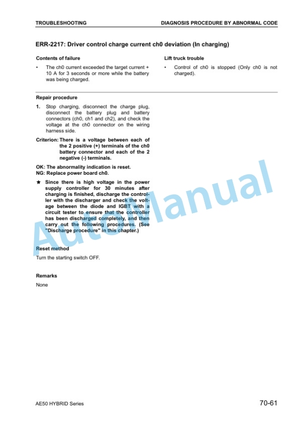 Komatsu AE50 Hybrid Series Forklift Truck Shop Manual BHA12E1-05 3 Komatsu AE50 Hybrid Series Forklift Truck Shop Manual BHA12E1-05-3