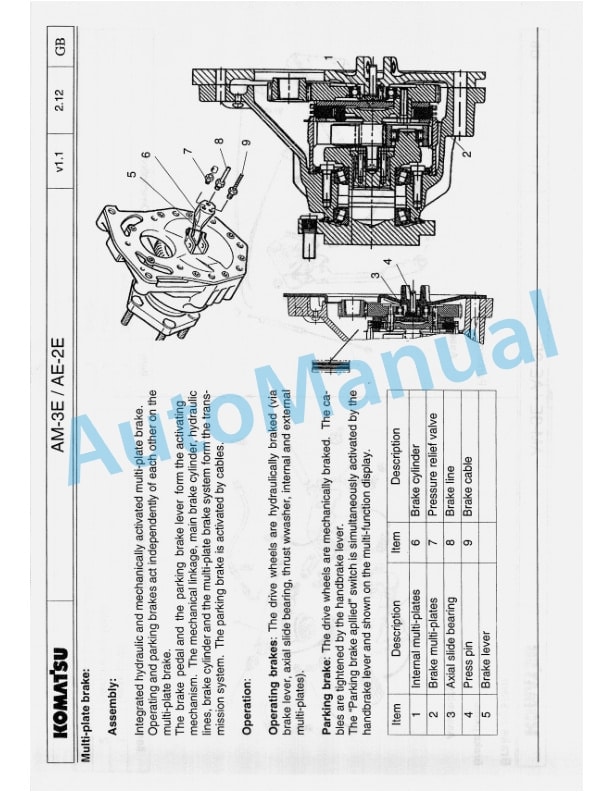 Komatsu AM-3E, AE-2E Service Training 3 Komatsu AM-3E, AE-2E Service Training-3