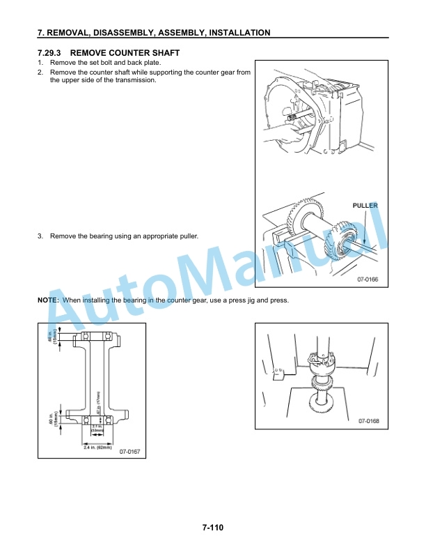 Alternative view of Komatsu AX20 Series Forklift Truck Service Manual SM123