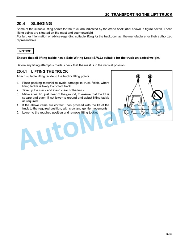 Komatsu AX50, BX50 Series Forklift Truck Operation and Maintenance Manual OM200 4 Komatsu AX50, BX50 Series Forklift Truck Operation and Maintenance Manual OM200 - Image 4
