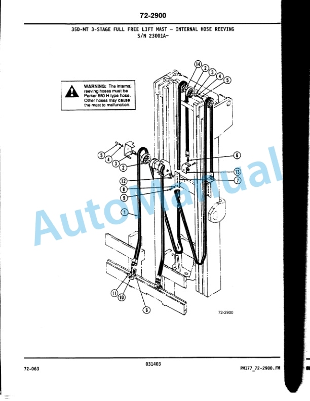 Komatsu AXM, BXM Electric Forklift Truck Parts Manual PM177 5 Komatsu AXM, BXM Electric Forklift Truck Parts Manual PM177-5