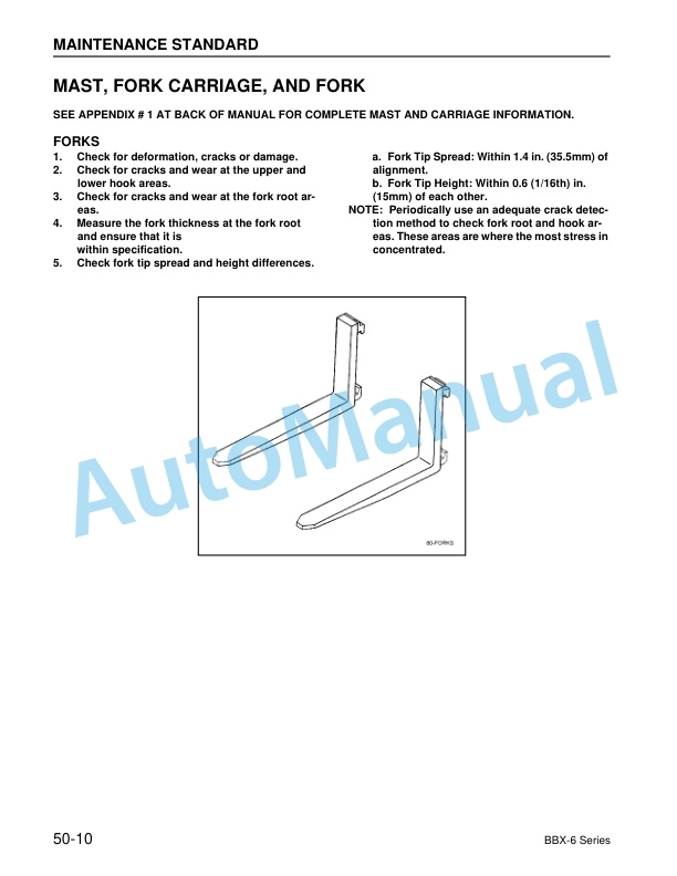 Komatsu BBX50 Series Electric Forklift Truck Service Manual SM150 3 Komatsu BBX50 Series Electric Forklift Truck Service Manual SM150 - Image 3
