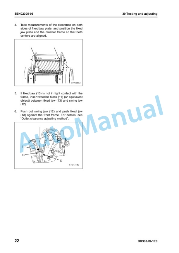 Komatsu BR380JG-1E0 Mobile Crusher Shop Manual SEN01341-11 3 Komatsu BR380JG-1E0 Mobile Crusher Shop Manual SEN01341-11 - Image 3