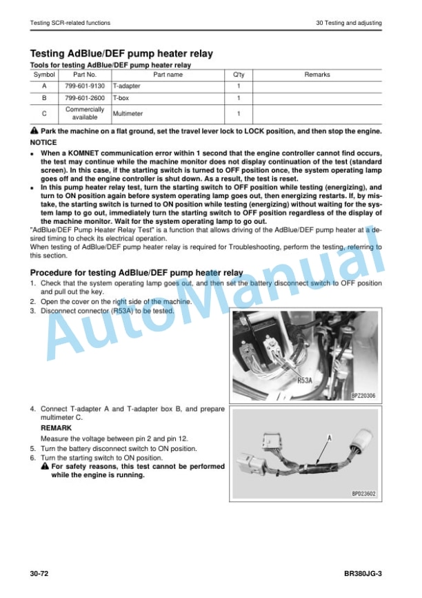 Komatsu BR380JG-3 Mobile Crusher Shop Manual SEN06703-07 2 Komatsu BR380JG-3 Mobile Crusher Shop Manual SEN06703-07 - Image 2