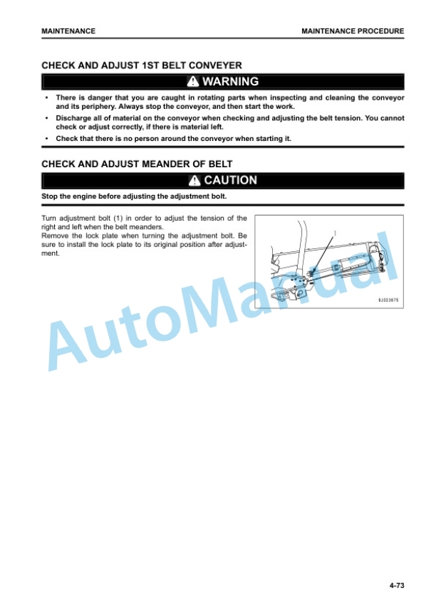 Komatsu BR380JG-3E0 Mobile Crusher Operation and Maintenance Manual EENAM04062 5 Komatsu BR380JG-3E0 Mobile Crusher Operation and Maintenance Manual EENAM04062 - Image 5