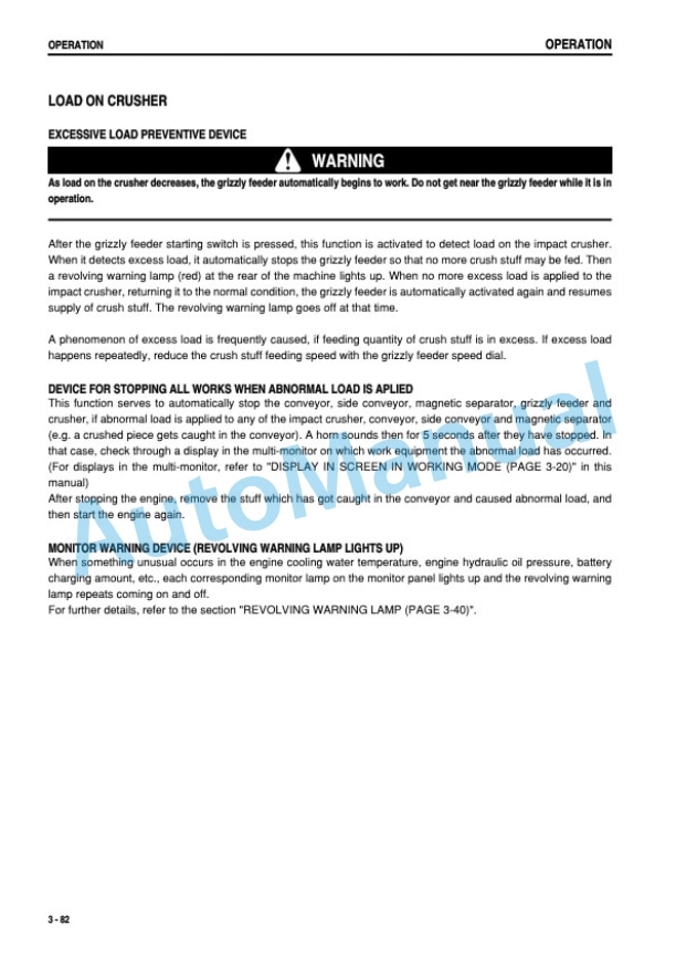 Komatsu BR480RG-1 Galeo Mobile Crusher Operation and Maintenance Manual SEAM047100T 3 Komatsu BR480RG-1 Galeo Mobile Crusher Operation and Maintenance Manual SEAM047100T - Image 3