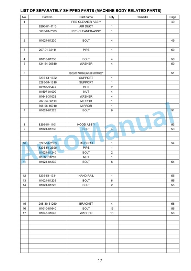 Alternative view of Komatsu BR550JG-1 Mobile Crusher Field Assembly Instruction GEN00030-01