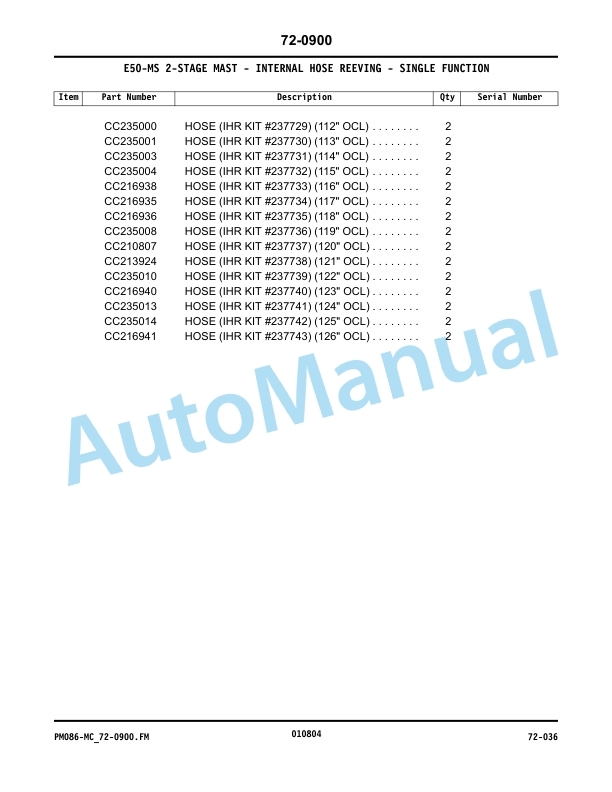 Komatsu BX-12 Series Forklift Truck Parts Manual PM086-MC-1 4 Komatsu BX-12 Series Forklift Truck Parts Manual PM086-MC-1-4