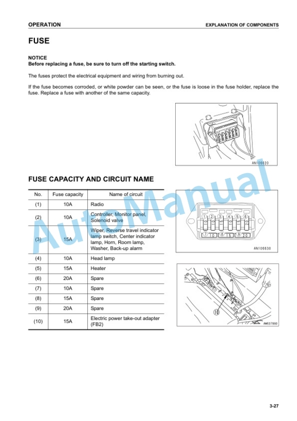 Komatsu CD60R-1 Crawler Carrier Operation and Maintenance Manual TEN00281-00 3 Komatsu CD60R-1 Crawler Carrier Operation and Maintenance Manual TEN00281-00 - Image 3