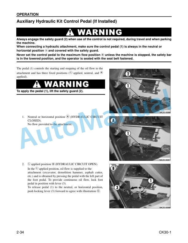 Komatsu CK30-1 Compact Track Loader Operation and Maintenance Manual CEAM017102 3 Komatsu CK30-1 Compact Track Loader Operation and Maintenance Manual CEAM017102 - Image 3