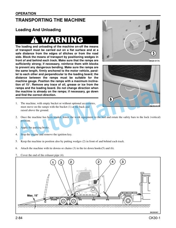 Komatsu CK30-1 Compact Track Loader Operation and Maintenance Manual CEAM017102 4 Komatsu CK30-1 Compact Track Loader Operation and Maintenance Manual CEAM017102 - Image 4