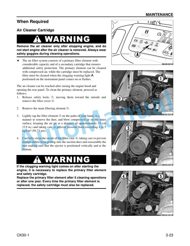 Komatsu CK30-1 Compact Track Loader Operation and Maintenance Manual CEAM017102 5 Komatsu CK30-1 Compact Track Loader Operation and Maintenance Manual CEAM017102 - Image 5