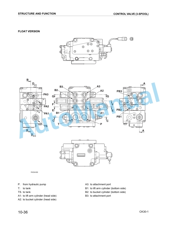 Alternative view of Komatsu CK30-1 Compact Track Loader Shop Manual CEBM017100