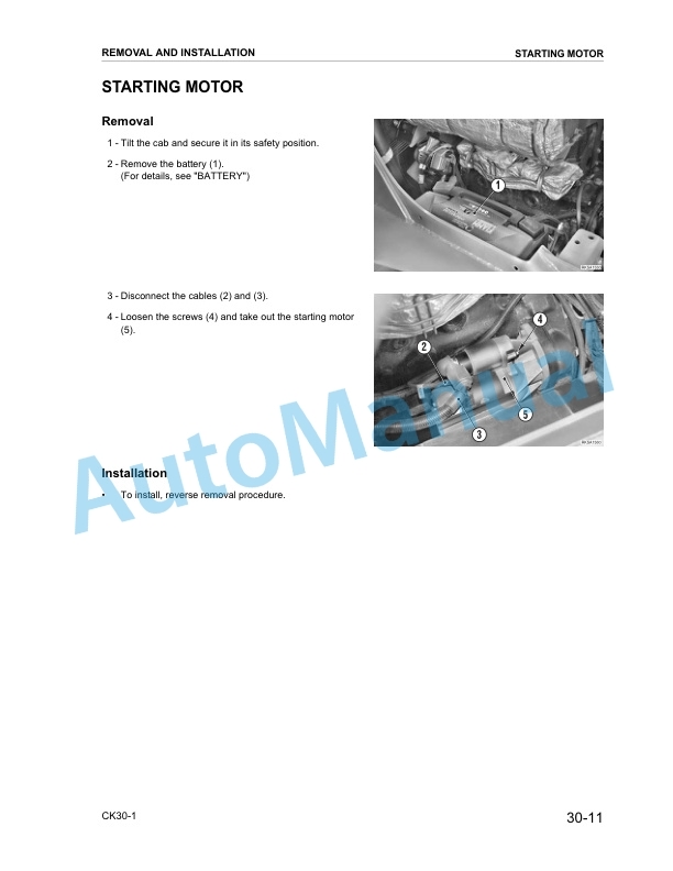 Komatsu CK30-1 Compact Track Loader Shop Manual CEBM017100 4 Komatsu CK30-1 Compact Track Loader Shop Manual CEBM017100 - Image 4