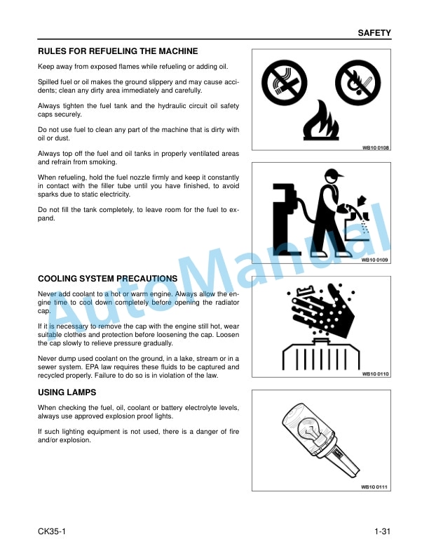 Komatsu CK35-1 Compact Track Loader Operation and Maintenance Manual CEAM017300 2 Komatsu CK35-1 Compact Track Loader Operation and Maintenance Manual CEAM017300 - Image 2