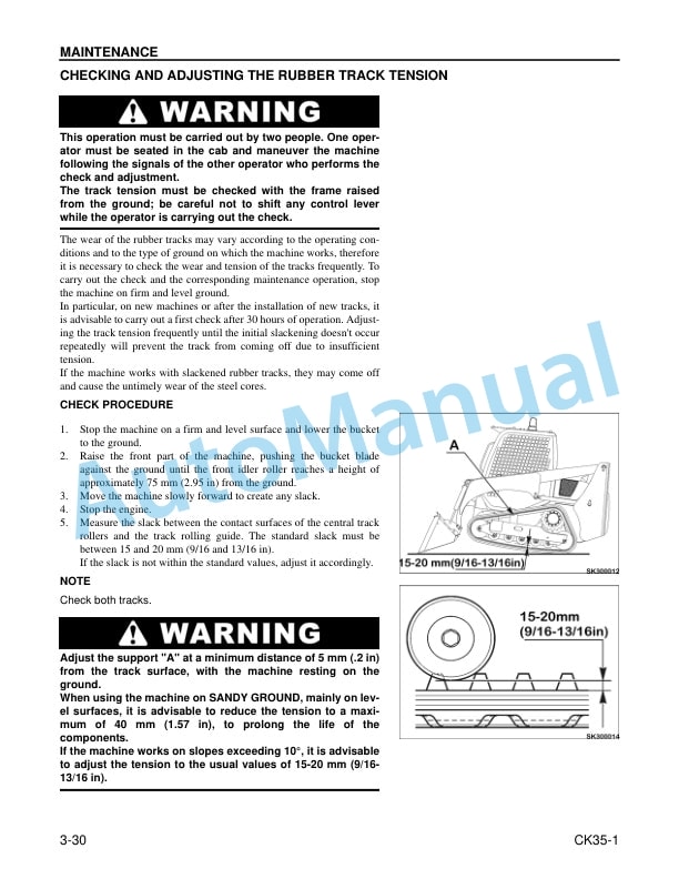 Komatsu CK35-1 Compact Track Loader Operation and Maintenance Manual CEAM017300 5 Komatsu CK35-1 Compact Track Loader Operation and Maintenance Manual CEAM017300 - Image 5